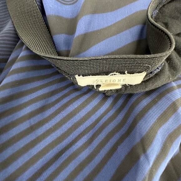 Pleione Black and Blue Semi Asymmetrical Maxi Skirt Size Large Made in the USA - Picture 5 of 8